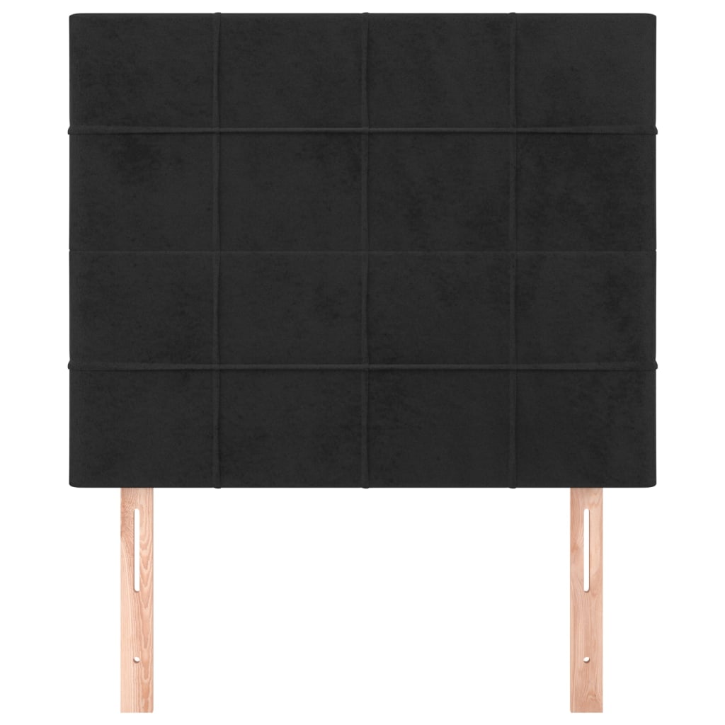 Κεφαλάρι Μαύρο Βελούδινο 100x5x118/128 εκ. - PAKOBAZAAR
