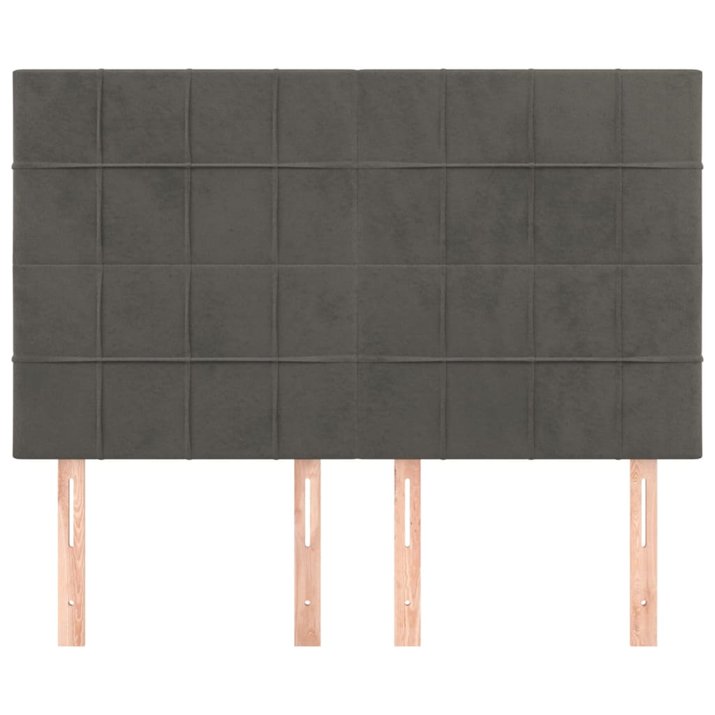 Κεφαλάρι Σκούρο Γκρι Βελούδινο 144x5x118/128 εκ. - PAKOBAZAAR