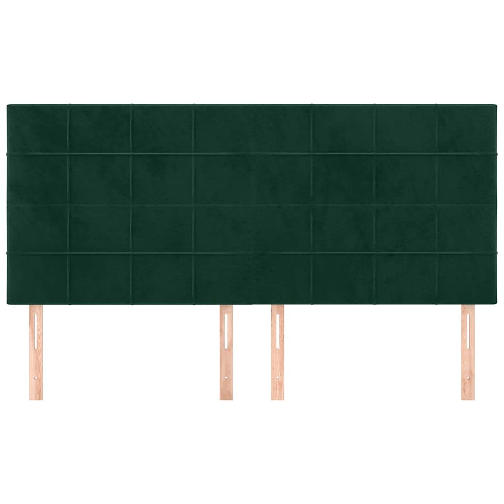 Κεφαλάρι Σκούρο Πράσινο Βελούδινο 160x5x118/128 εκ. - PAKOBAZAAR