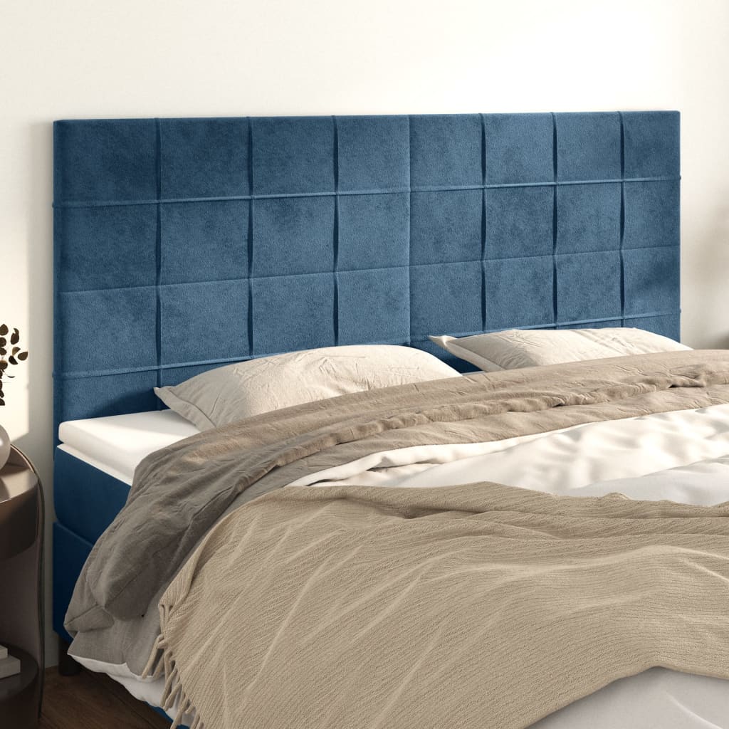 Κεφαλάρι Σκούρο Μπλε Βελούδινο 160x5x118/128 εκ. - PAKOBAZAAR