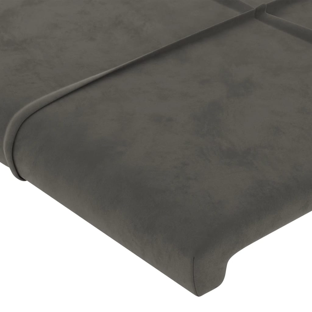 Κεφαλάρι Σκούρο Γκρι Βελούδινο 180x5x118/128 εκ. - PAKOBAZAAR