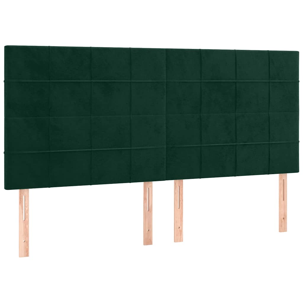 Κεφαλάρι Σκούρο Πράσινο Βελούδινο 180x5x118/128 εκ. - PAKOBAZAAR