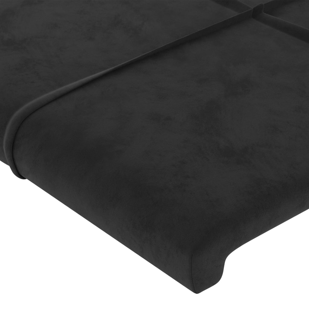 Κεφαλάρι Μαύρο Βελούδινο 200x5x118/128 εκ. - PAKOBAZAAR