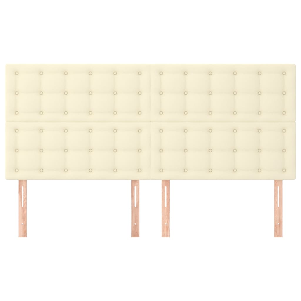 Κεφαλάρι Κρεμ 160x5x118/128 εκ. από Συνθετικό Δέρμα