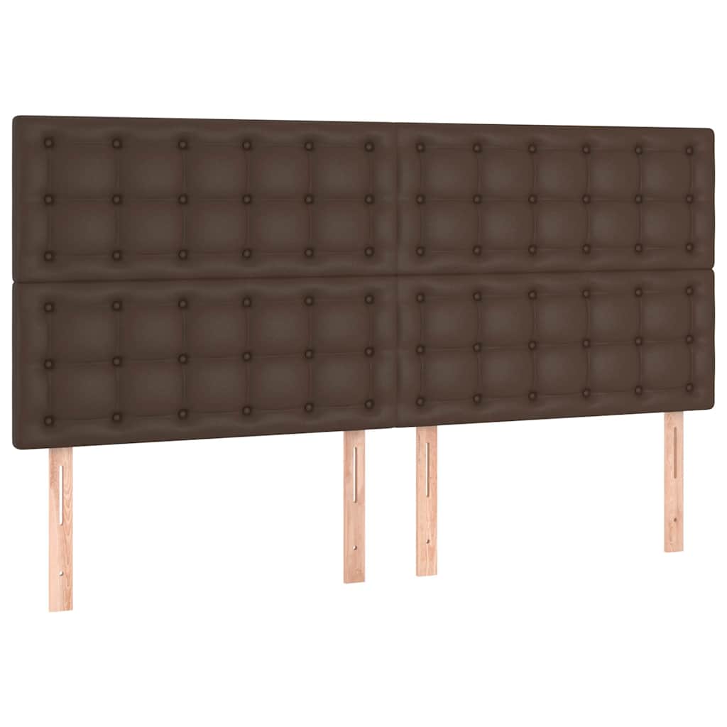 Κεφαλάρι Καφέ 160x5x118/128 εκ. από Συνθετικό Δέρμα