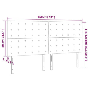 Κεφαλάρι Καφέ 160x5x118/128 εκ. από Συνθετικό Δέρμα