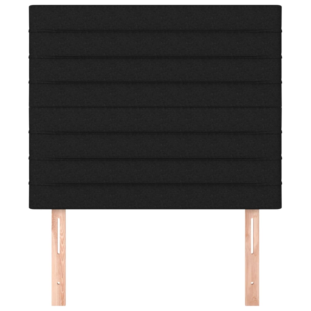 Κεφαλάρι Κρεβατιού Μαύρο 100x5x118/128 εκ. Ύφασμα - PAKOBAZAAR