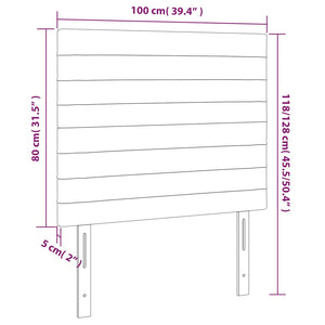 Κεφαλάρι Κρεβατιού Μπεζ 100x5x118/128 εκ. Ύφασμα - PAKOBAZAAR