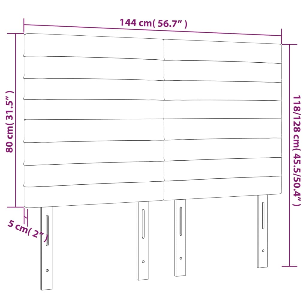 Κεφαλάρι Κρεβατιού Πράσινο 144x5x118/128 εκ. Ύφασμα