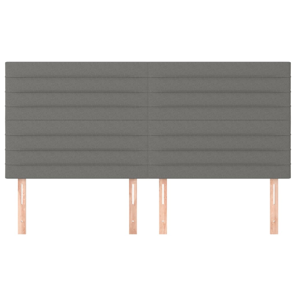 Κεφαλάρι Κρεβατιού Σκούρο Γκρι 160x5x118/128 εκ. Ύφασμα - PAKOBAZAAR