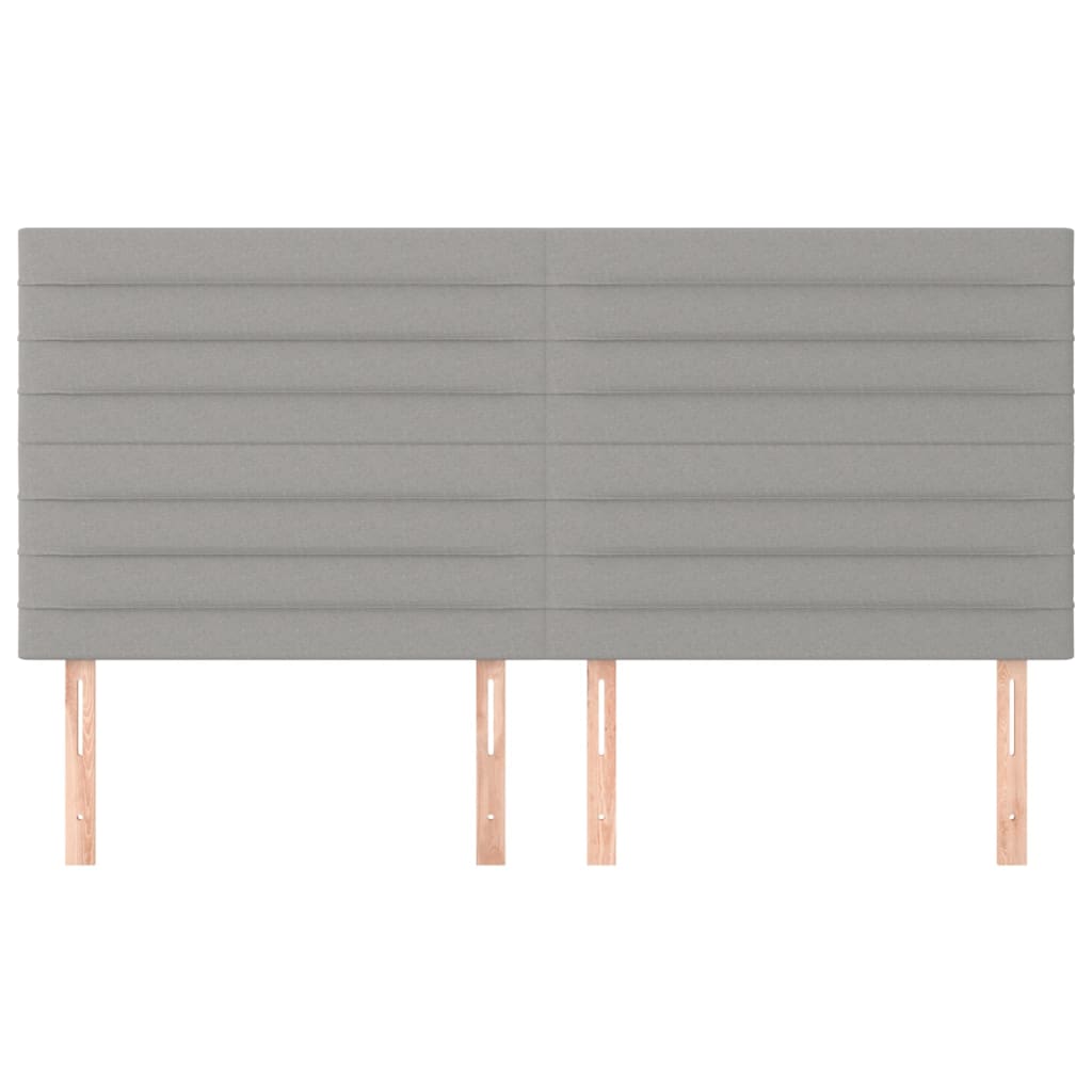 Κεφαλάρι Ανοιχτό Γκρι 180x5x118/128 εκ. Ύφασμα - PAKOBAZAAR
