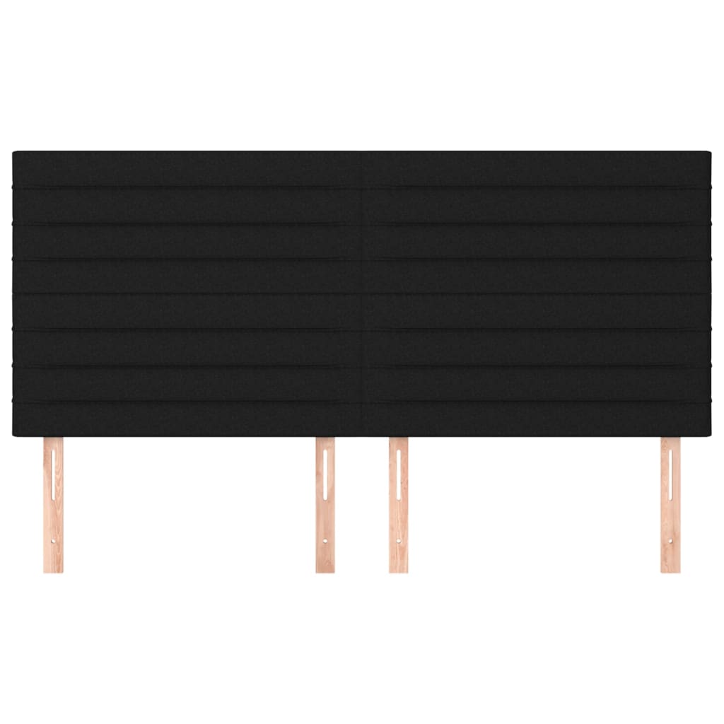 Κεφαλάρι Μαύρο 180x5x118/128 εκ. Ύφασμα - PAKOBAZAAR