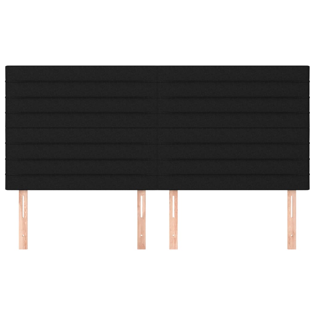 Κεφαλάρι Μαύρο 200x5x118/128 εκ. Ύφασμα - PAKOBAZAAR