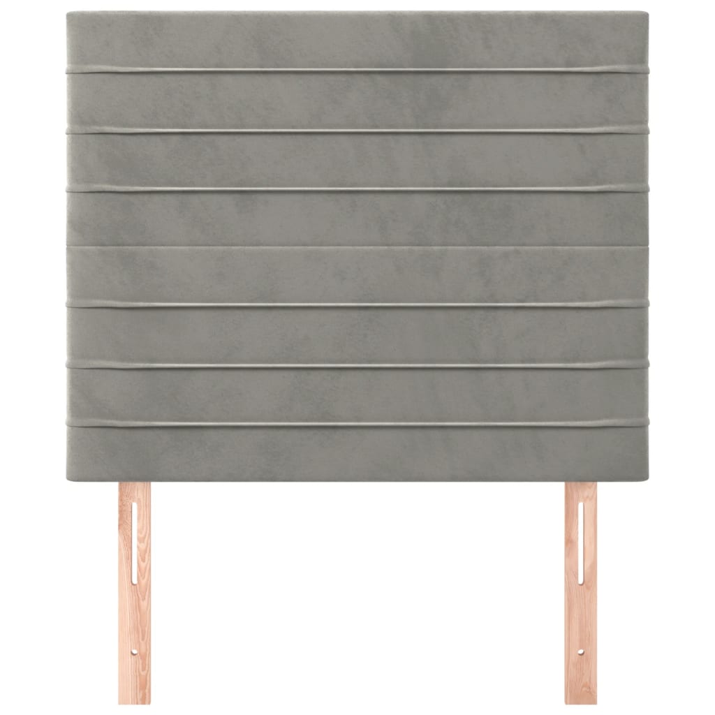 Κεφαλάρι Ανοιχτό Γκρι 90x5x118/128 εκ. Βελούδο - PAKOBAZAAR