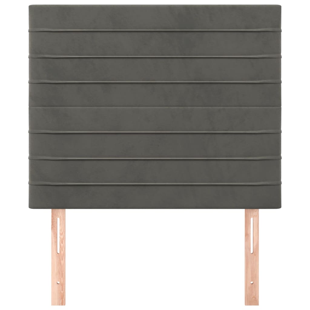 Κεφαλάρι Σκούρο Γκρι Βελούδινο 90x5x118/128 εκ. - Pakobazaar