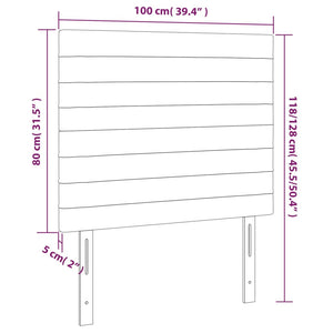 Κεφαλάρι Ανοιχτό Γκρι Βελούδο 100x5x118/128 εκ. - PAKOBAZAAR