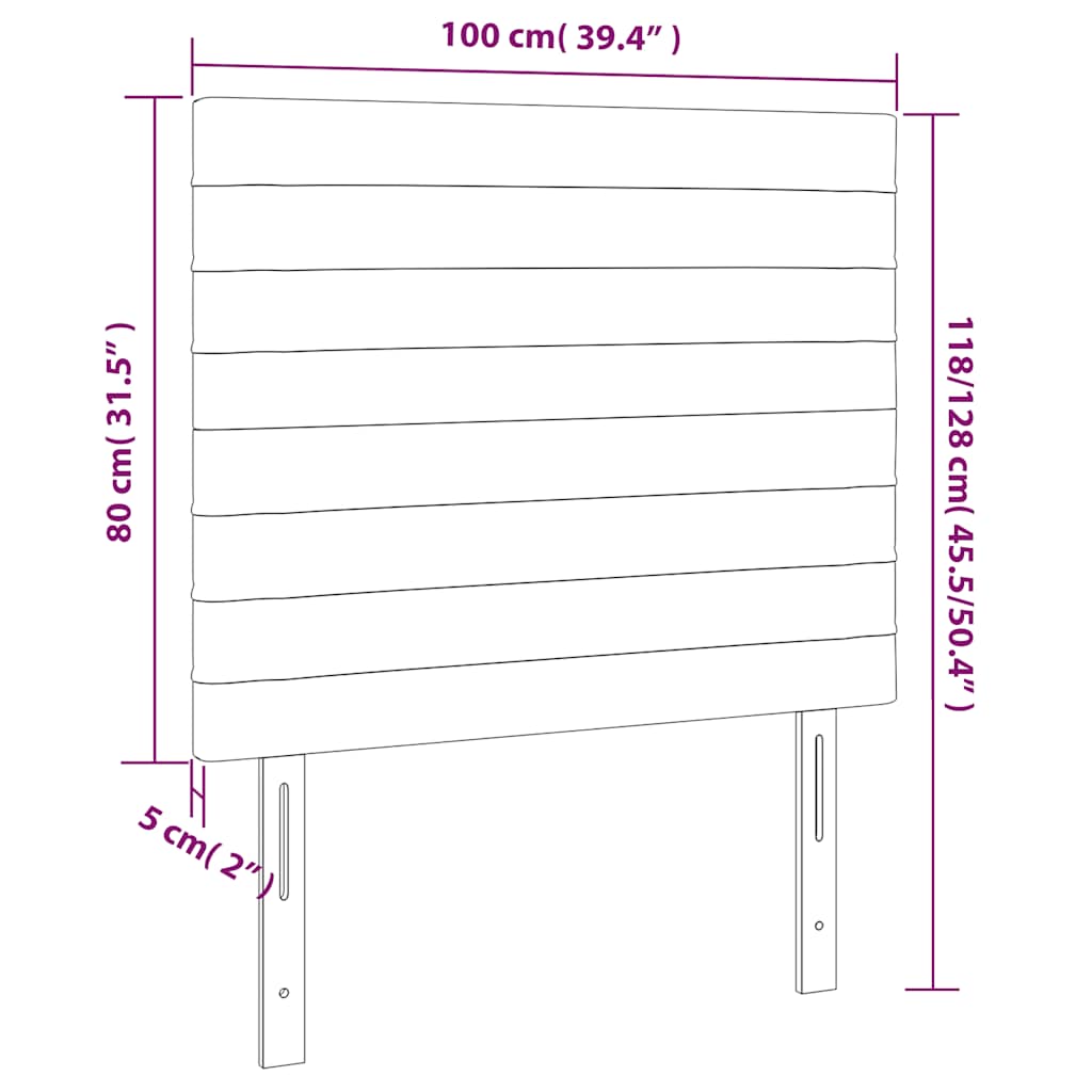 Κεφαλάρι Σκούρο Πράσινο Βελούδινο 100x5x118/128 εκ. - PAKOBAZAAR