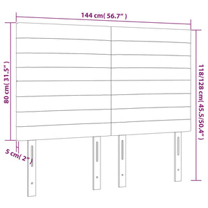 Κεφαλάρι Μαύρο Βελούδινο 144x5x118/128 εκ. - PAKOBAZAAR