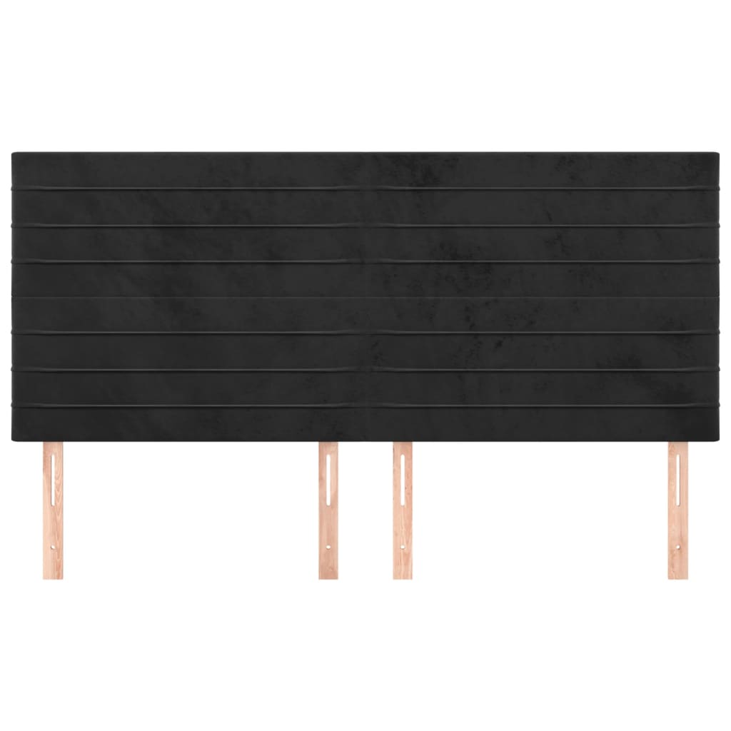 Κεφαλάρι Μαύρο Βελούδινο 200x5x118/128 εκ. - PAKOBAZAAR