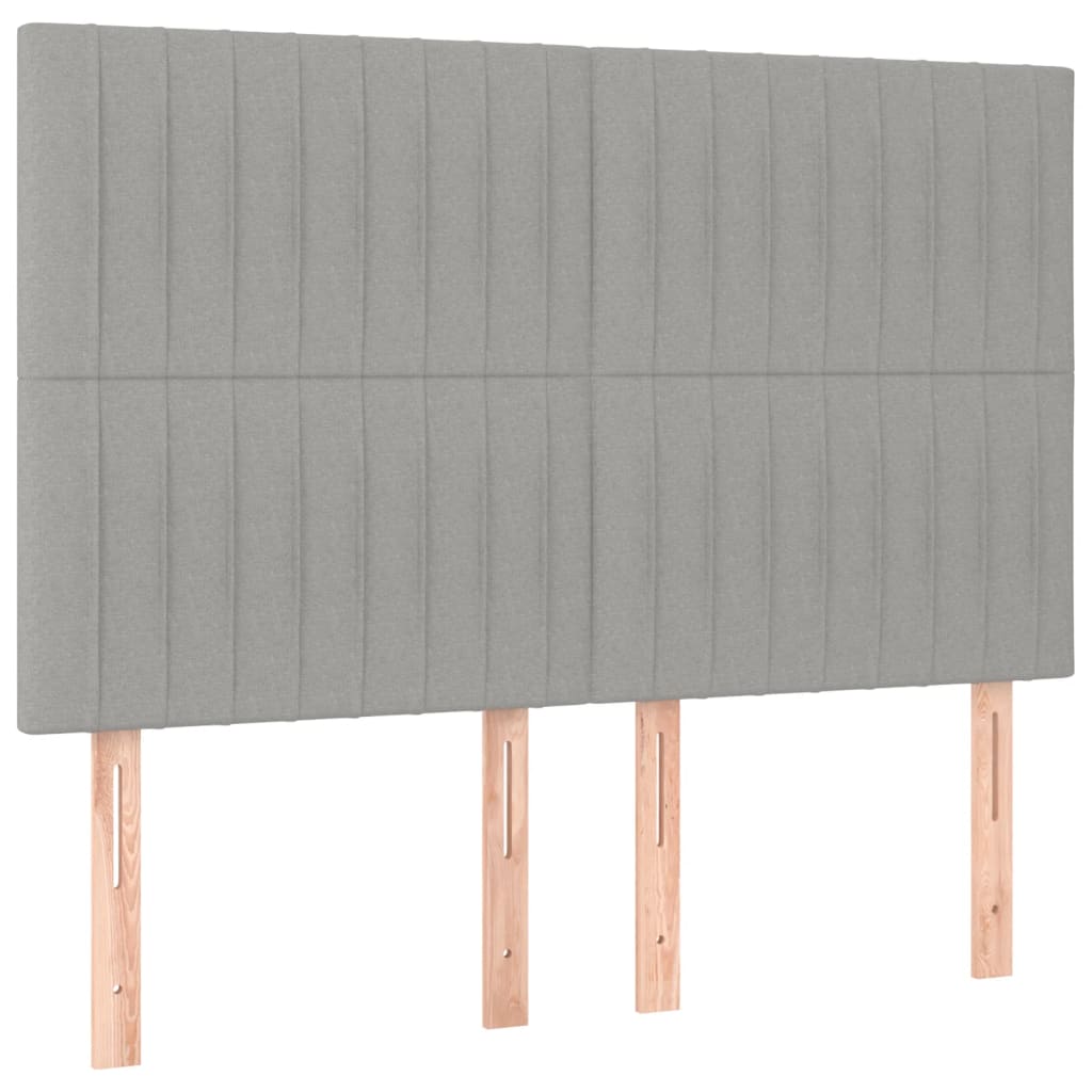 Κεφαλάρι Ανοιχτό Γκρι 144x5x118/128 εκ. Ύφασμα - PAKOBAZAAR