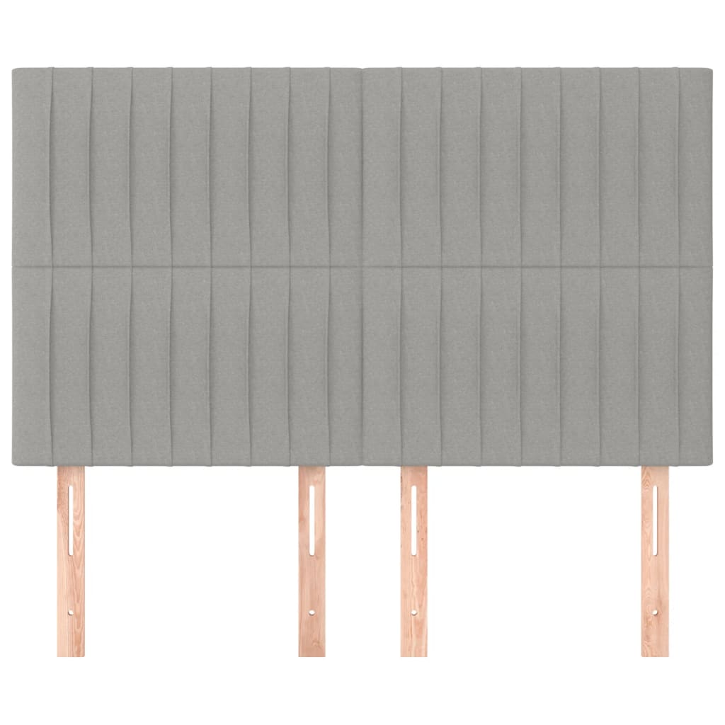 Κεφαλάρι Ανοιχτό Γκρι 144x5x118/128 εκ. Ύφασμα - PAKOBAZAAR