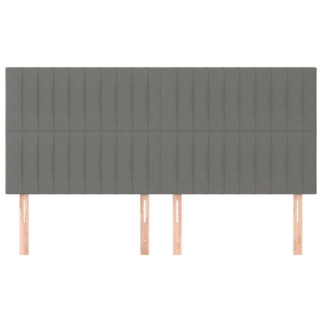 Κεφαλάρι Κρεβατιού Σκούρο Γκρι 160x5x118/128 εκ. Ύφασμα - PAKOBAZAAR