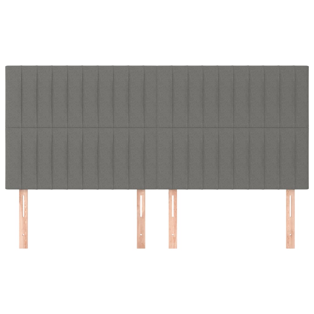 Κεφαλάρι Κρεβατιού Σκούρο Γκρι 180x5x118/128 εκ. Ύφασμα - PAKOBAZAAR
