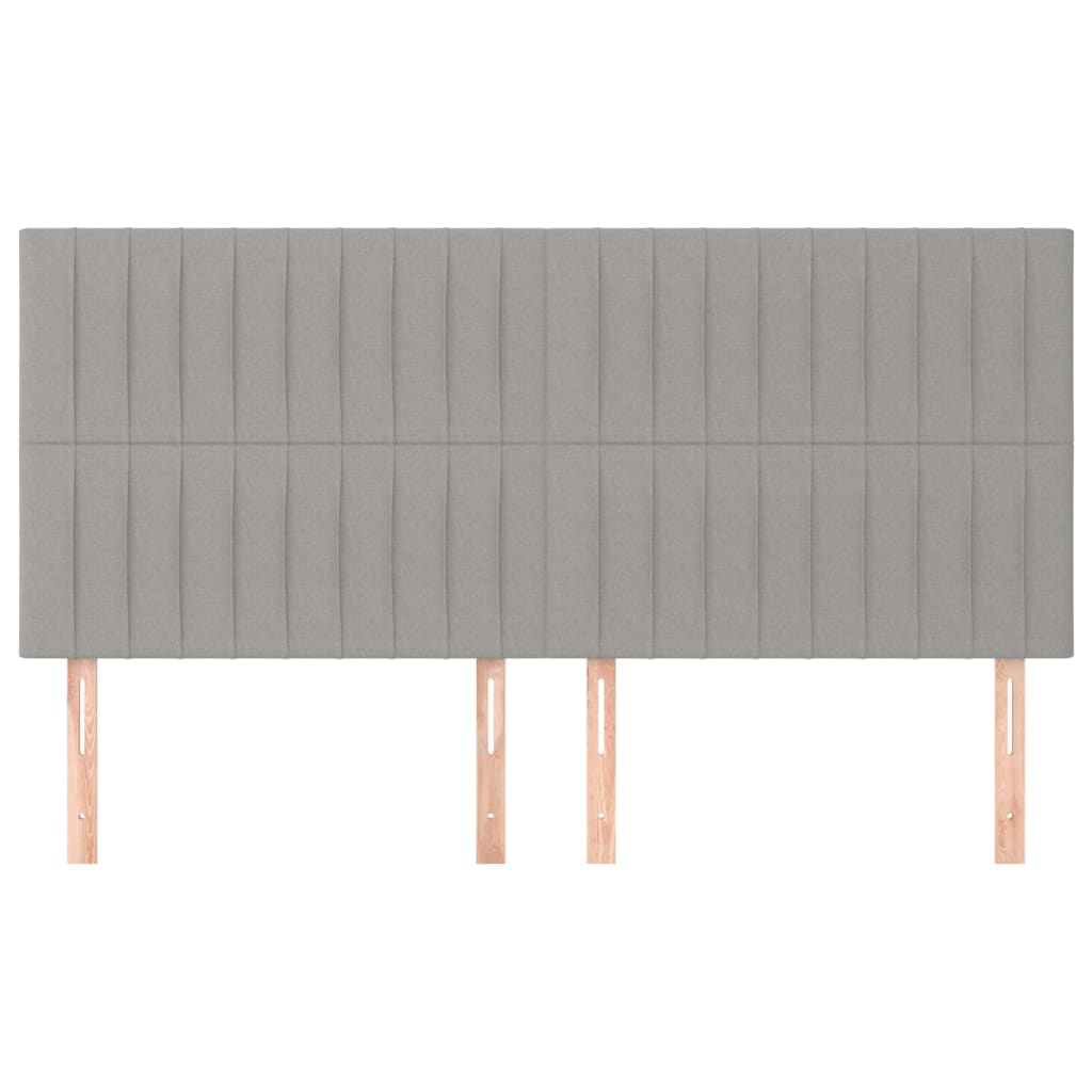 Κεφαλάρι Ανοιχτό Γκρι 200x5x118/128 εκ. Ύφασμα - PAKOBAZAAR