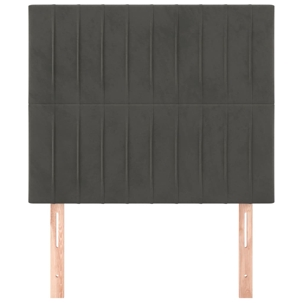Κεφαλάρι Σκούρο Γκρι Βελούδινο 80x5x118/128 εκ. - PAKOBAZAAR