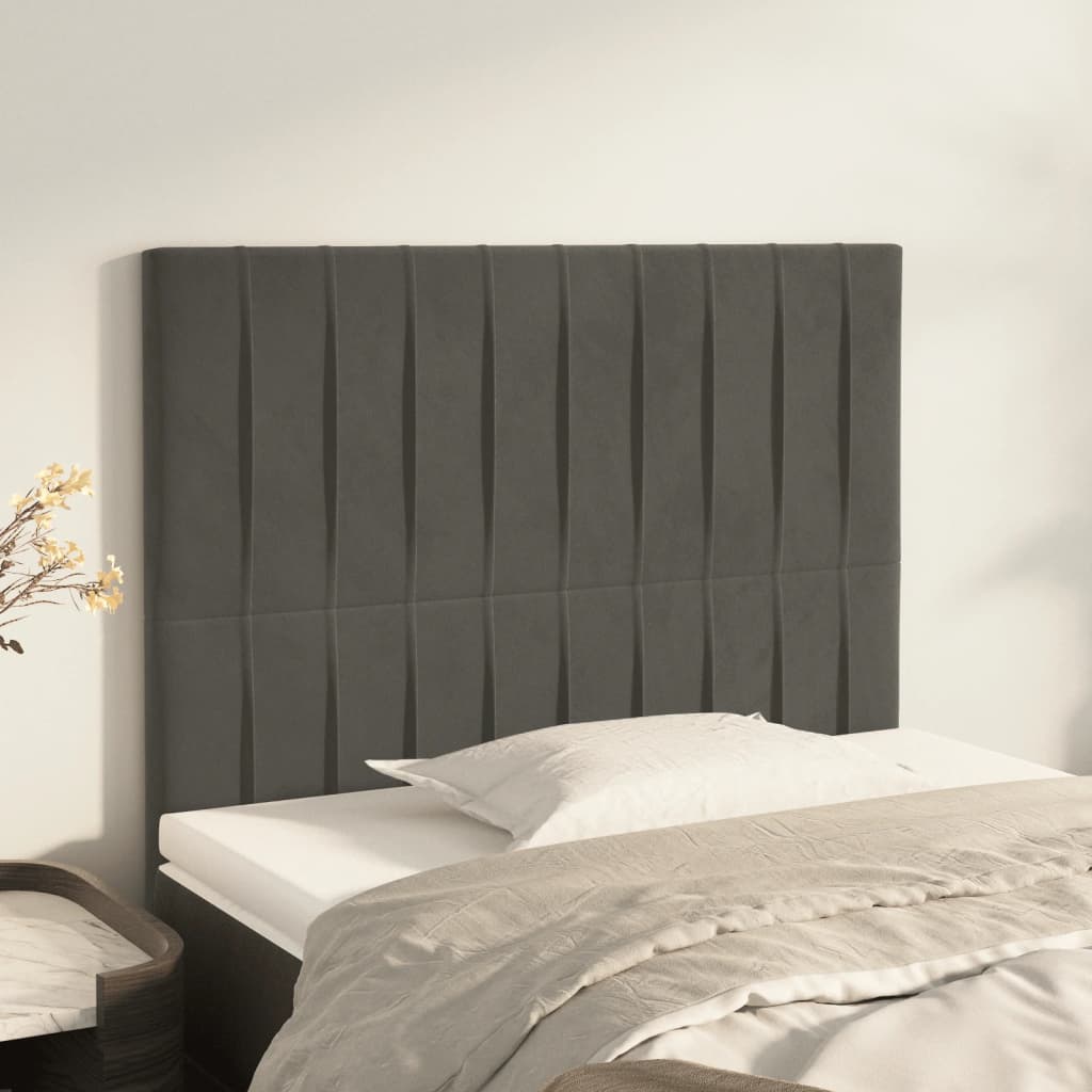 Κεφαλάρι Σκούρο Γκρι Βελούδινο 80x5x118/128 εκ. - PAKOBAZAAR