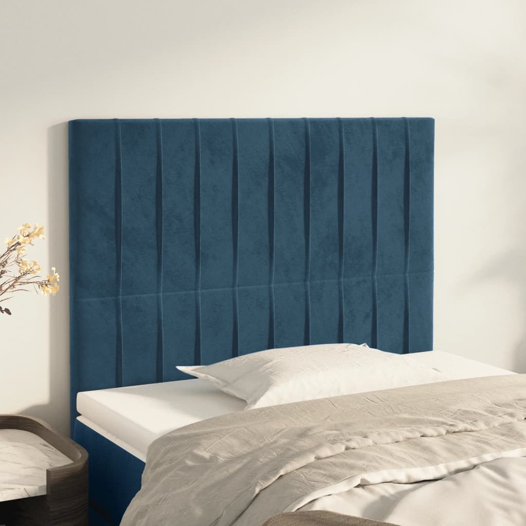 Κεφαλάρι Σκούρο Μπλε Βελούδινο 80x5x118/128 εκ. - PAKOBAZAAR