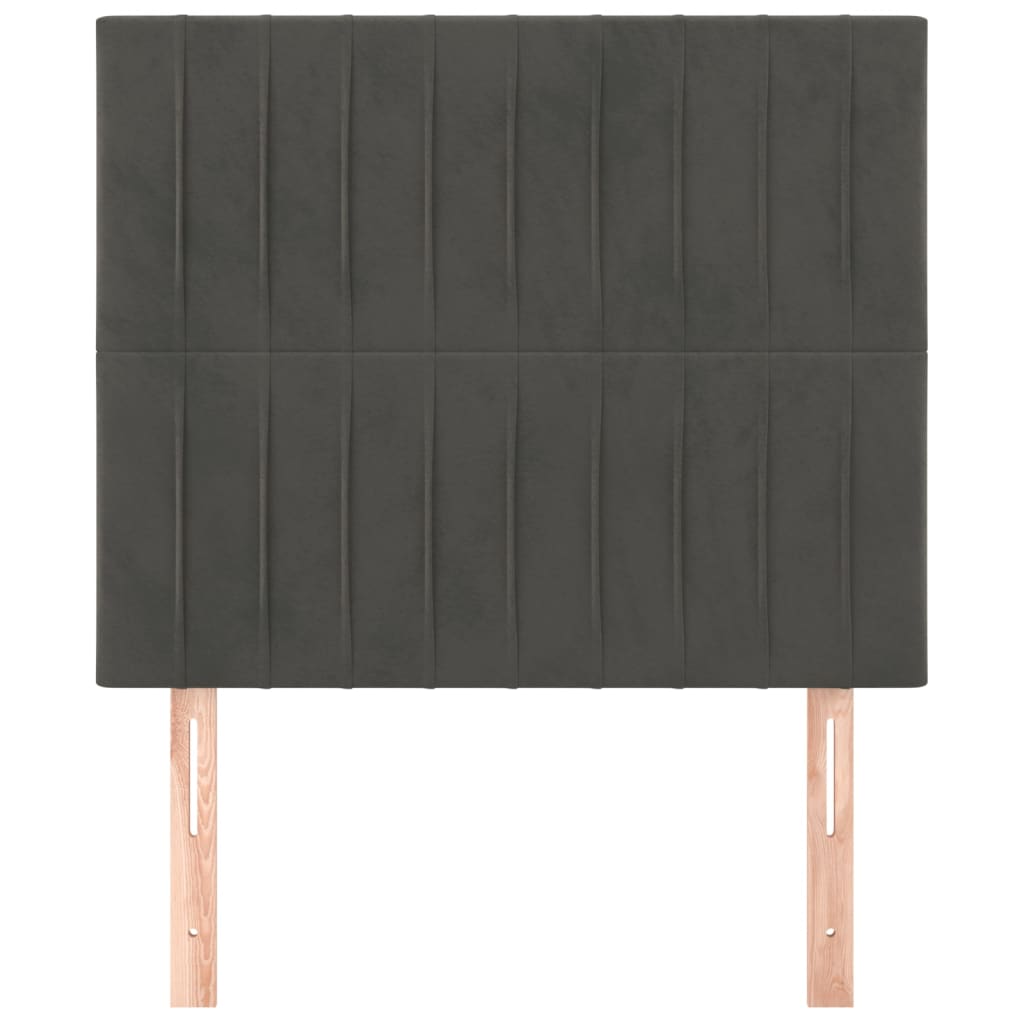 Κεφαλάρι Σκούρο Γκρι Βελούδινο 100x5x118/128 εκ. - PAKOBAZAAR