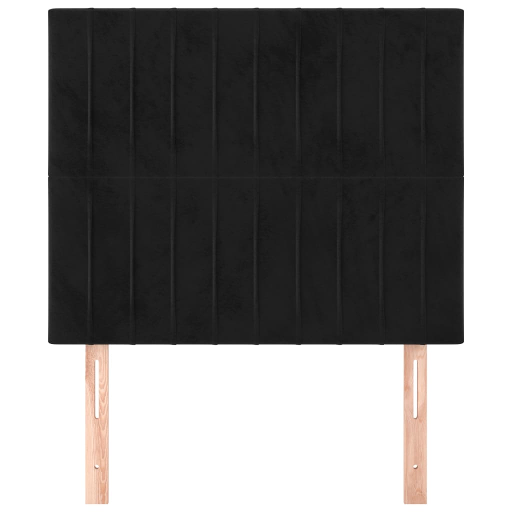 Κεφαλάρι Μαύρο Βελούδινο 100x5x118/128 εκ. - PAKOBAZAAR