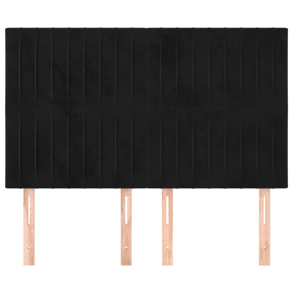 Κεφαλάρι Μαύρο Βελούδινο 144x5x118/128 εκ. - PAKOBAZAAR