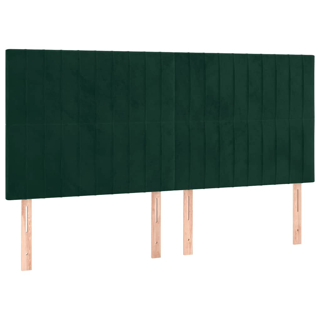 Κεφαλάρι Σκούρο Πράσινο Βελούδινο 160x5x118/128 εκ. - PAKOBAZAAR