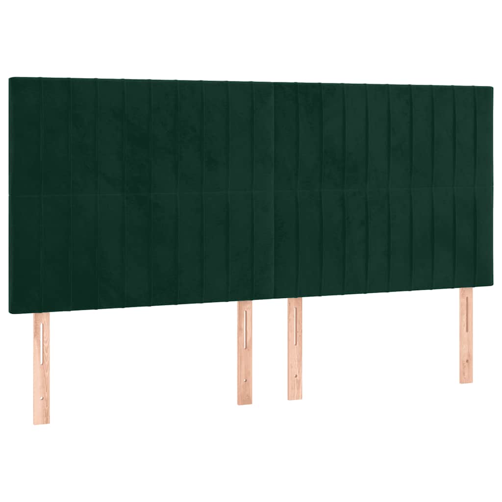 Κεφαλάρι Σκούρο Πράσινο Βελούδινο 180x5x118/128 εκ. - Pakobazaar