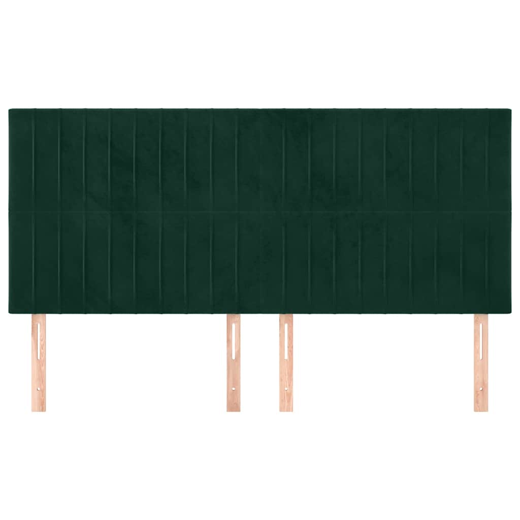 Κεφαλάρι Σκούρο Πράσινο Βελούδινο 180x5x118/128 εκ. - Pakobazaar