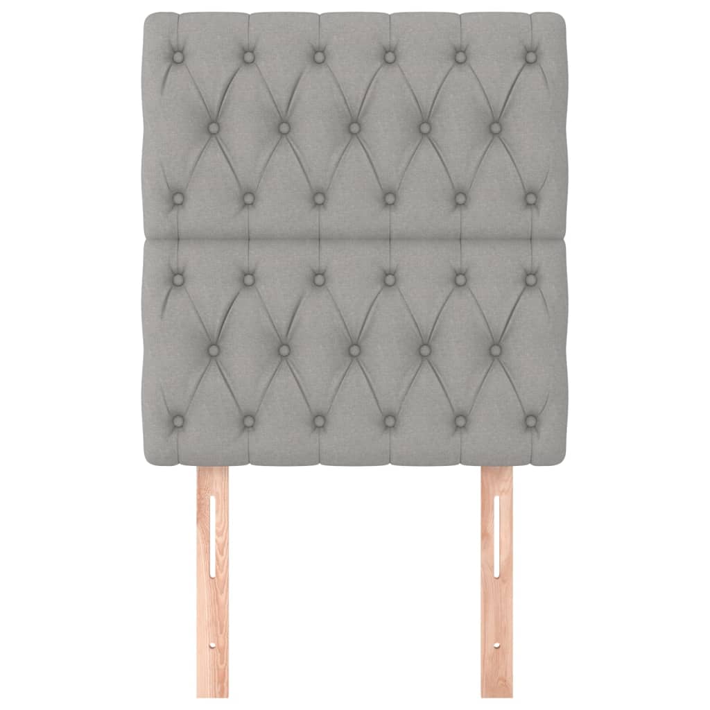 Κεφαλάρι Ανοιχτό Γκρι 80x7x118/128 εκ. Ύφασμα - PAKOBAZAAR