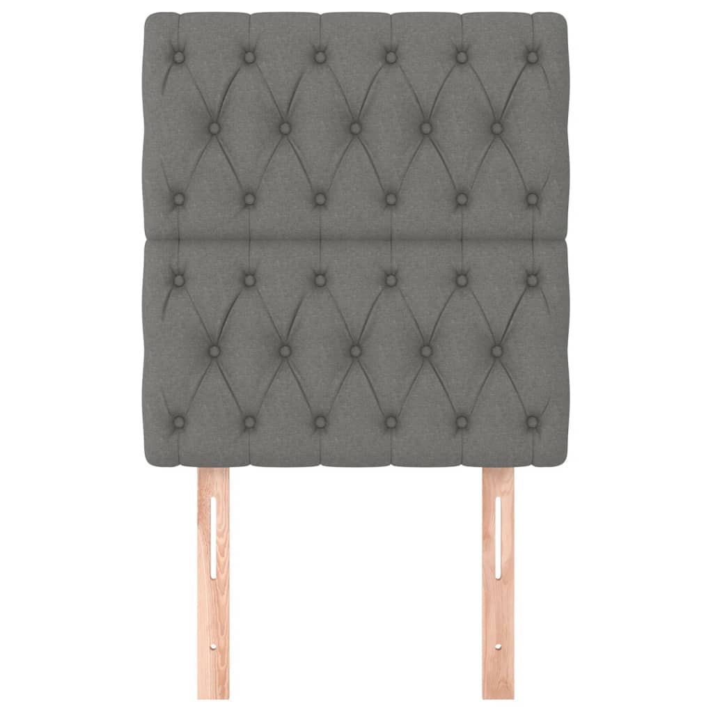 Κεφαλάρι Κρεβατιού Σκούρο Γκρι 80x7x118/128 εκ. Ύφασμα - Pakobazaar