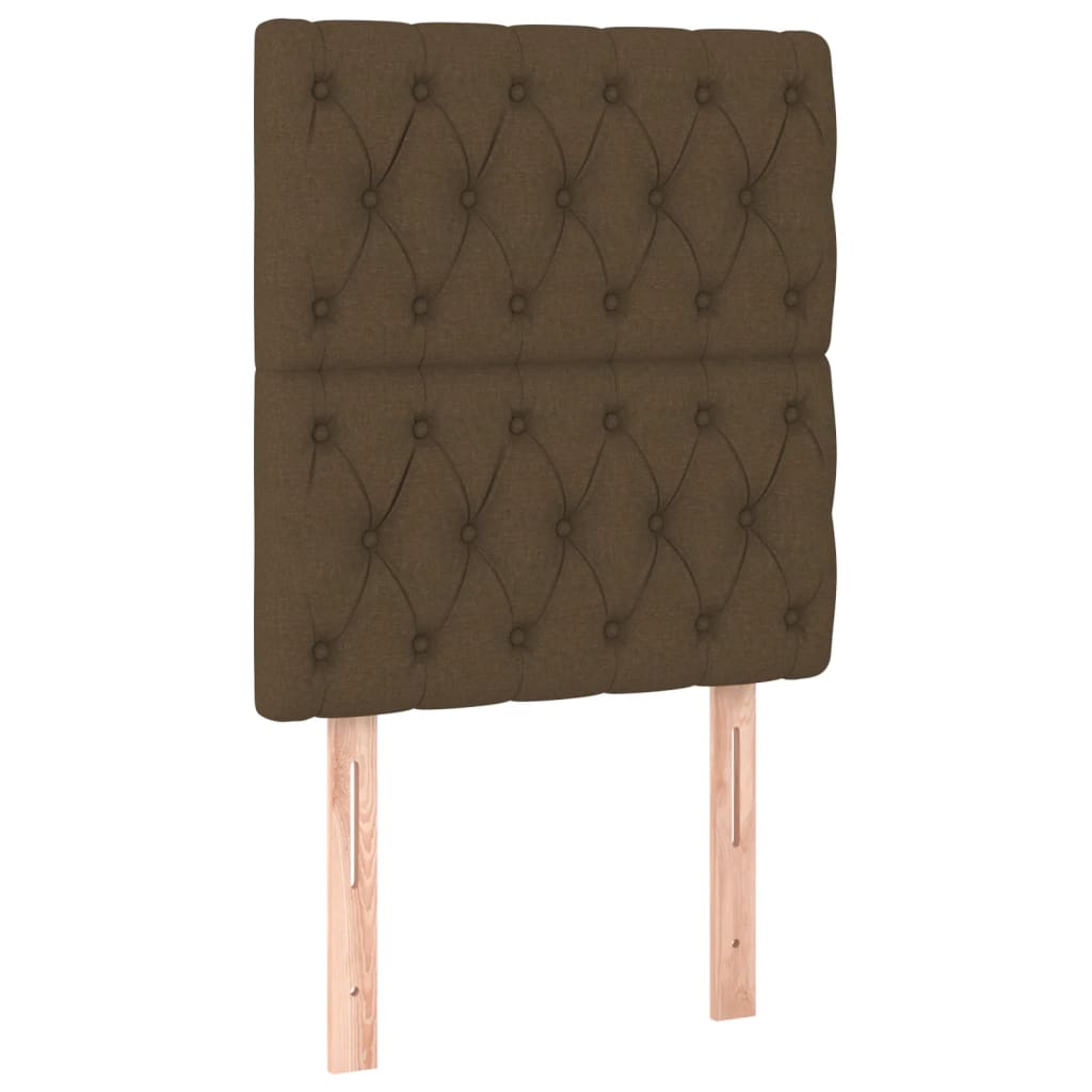 Κεφαλάρι Κρεβατιού Σκούρο Καφέ 80x7x118/128 εκ. Ύφασμα - PAKOBAZAAR