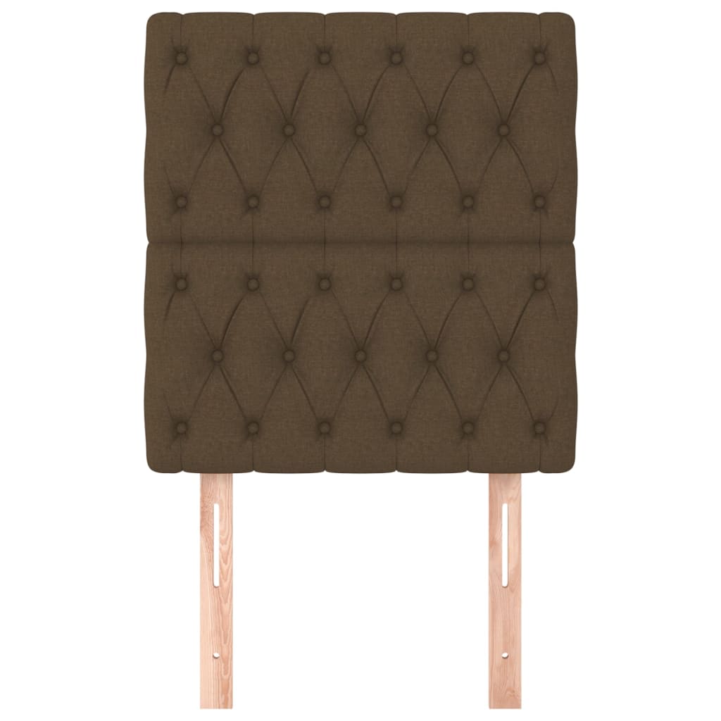 Κεφαλάρι Κρεβατιού Σκούρο Καφέ 80x7x118/128 εκ. Ύφασμα - PAKOBAZAAR