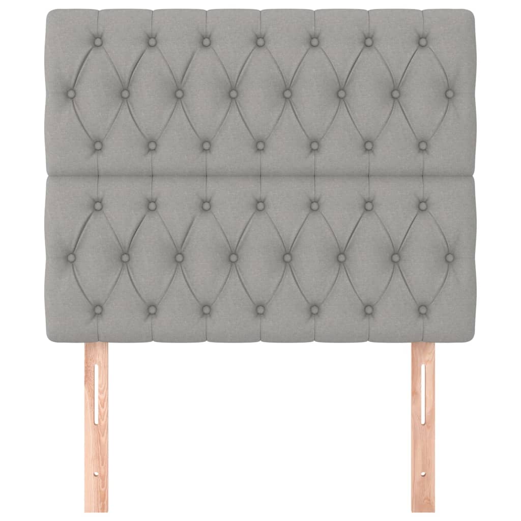 Κεφαλάρι Ανοιχτό Γκρι 100x7x118/128 εκ. Ύφασμα - PAKOBAZAAR