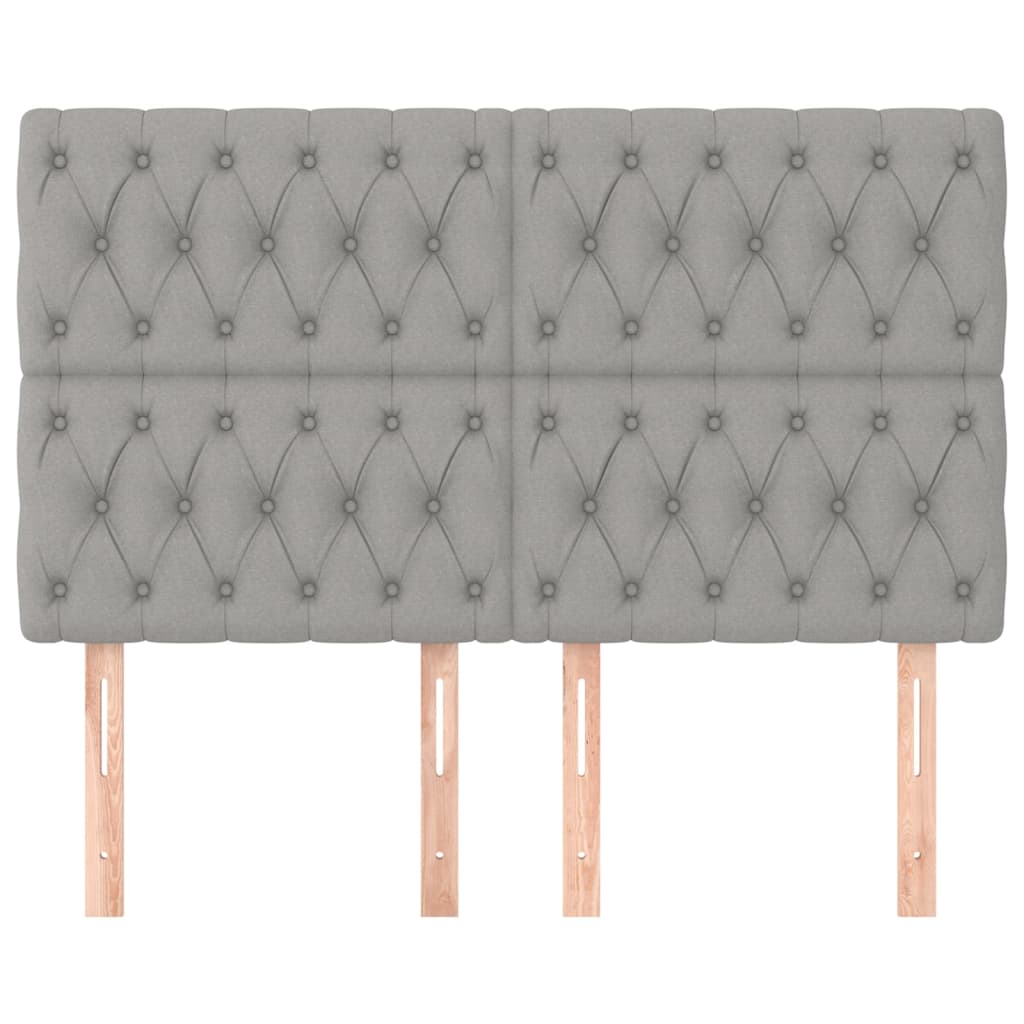 Κεφαλάρι Ανοιχτό Γκρι 160x7x118/128 εκ. Ύφασμα - PAKOBAZAAR