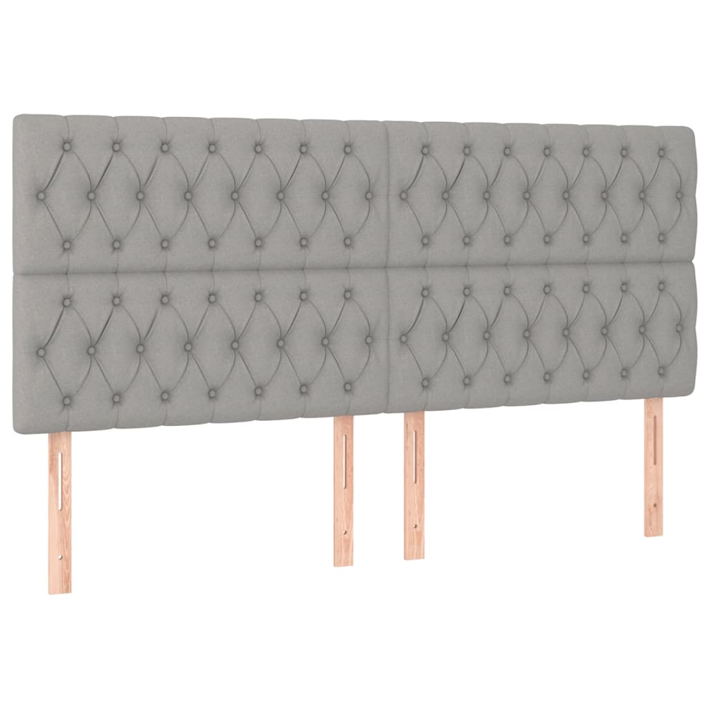 Κεφαλάρι Ανοιχτό Γκρι 180x7x118/128 εκ. Ύφασμα - Pakobazaar