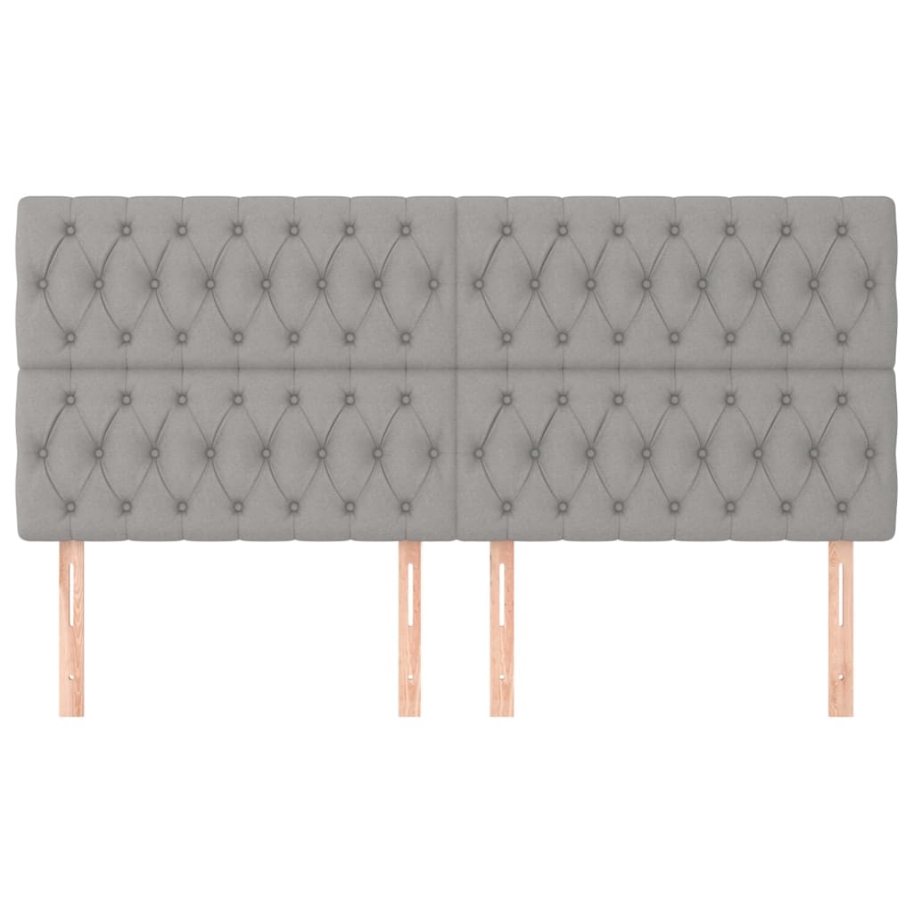 Κεφαλάρι Ανοιχτό Γκρι 180x7x118/128 εκ. Ύφασμα - Pakobazaar