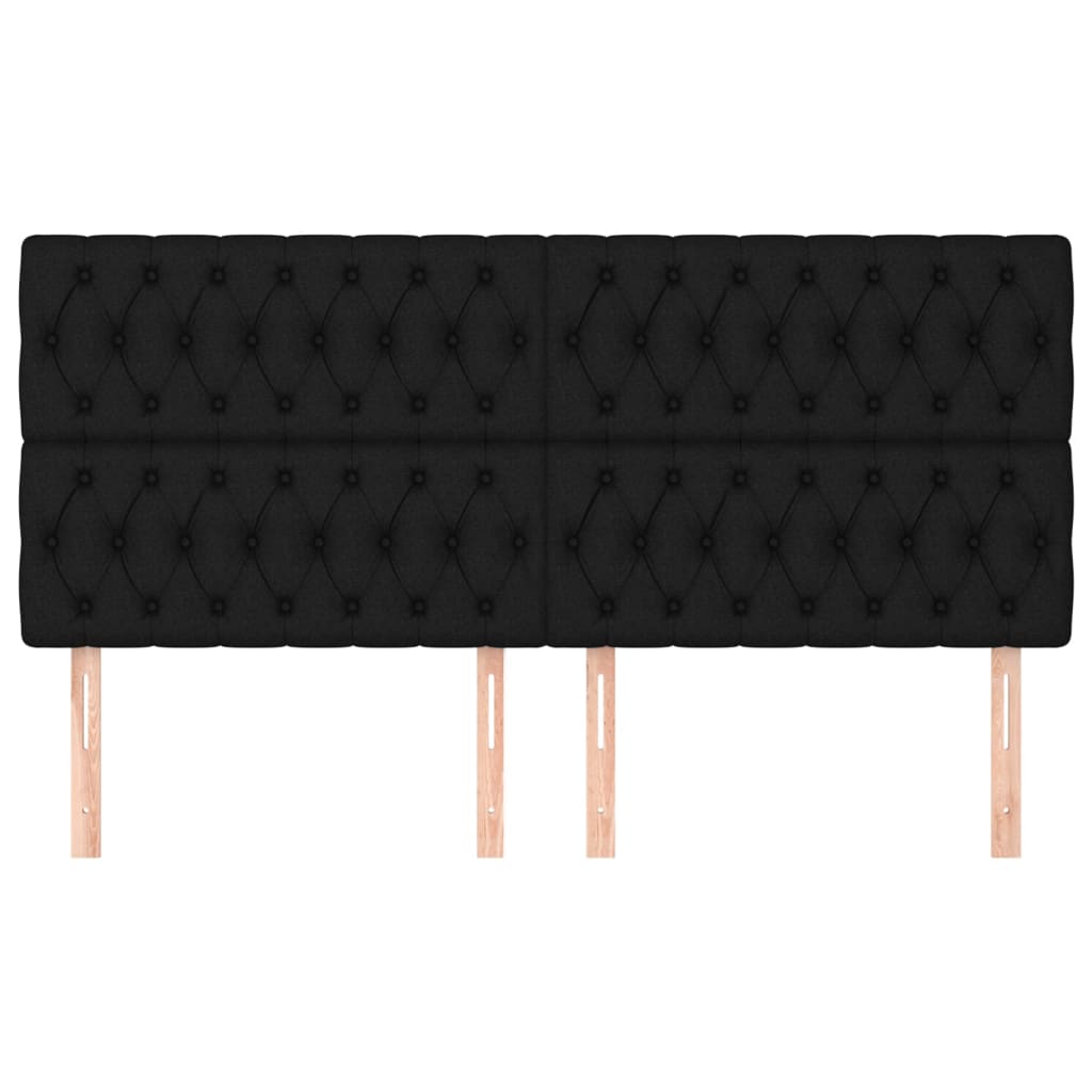 Κεφαλάρι Μαύρο 180x7x118/128 εκ. Ύφασμα - PAKOBAZAAR