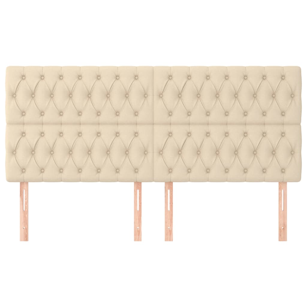 Κεφαλάρι Κρεμ 180x7x118/128 εκ. Ύφασμα - PAKOBAZAAR