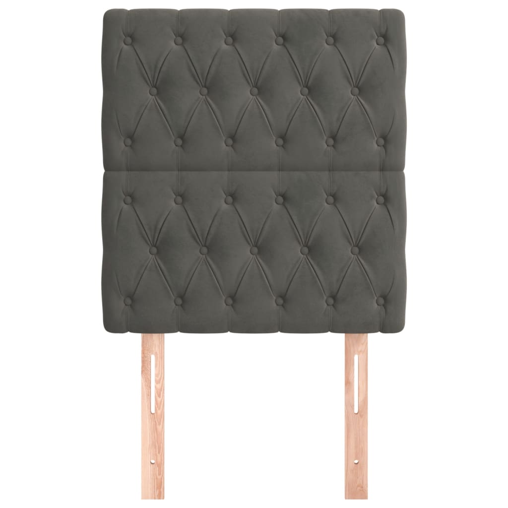 Κεφαλάρι Σκούρο Γκρι Βελούδινο 80x7x118/128 εκ. - PAKOBAZAAR