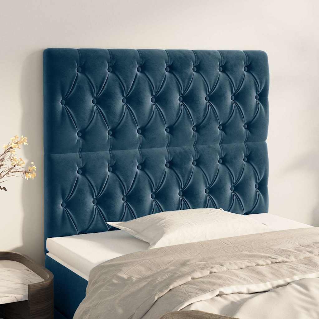 Κεφαλάρι Σκούρο Μπλε Βελούδινο 90x7x118/128 εκ. - Pakobazaar