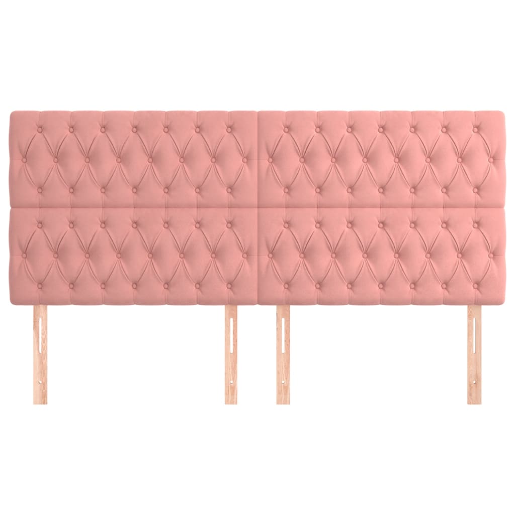 Κεφαλάρι Ροζ Βελούδινο 200x7x118/128 εκ. - PAKOBAZAAR